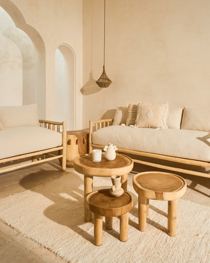 Lampu Suar Wood Round Tables - three sizes