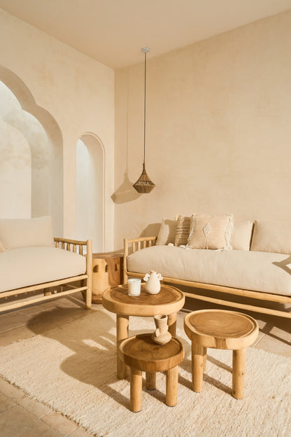 Lampu Suar Wood Round Tables - three sizes