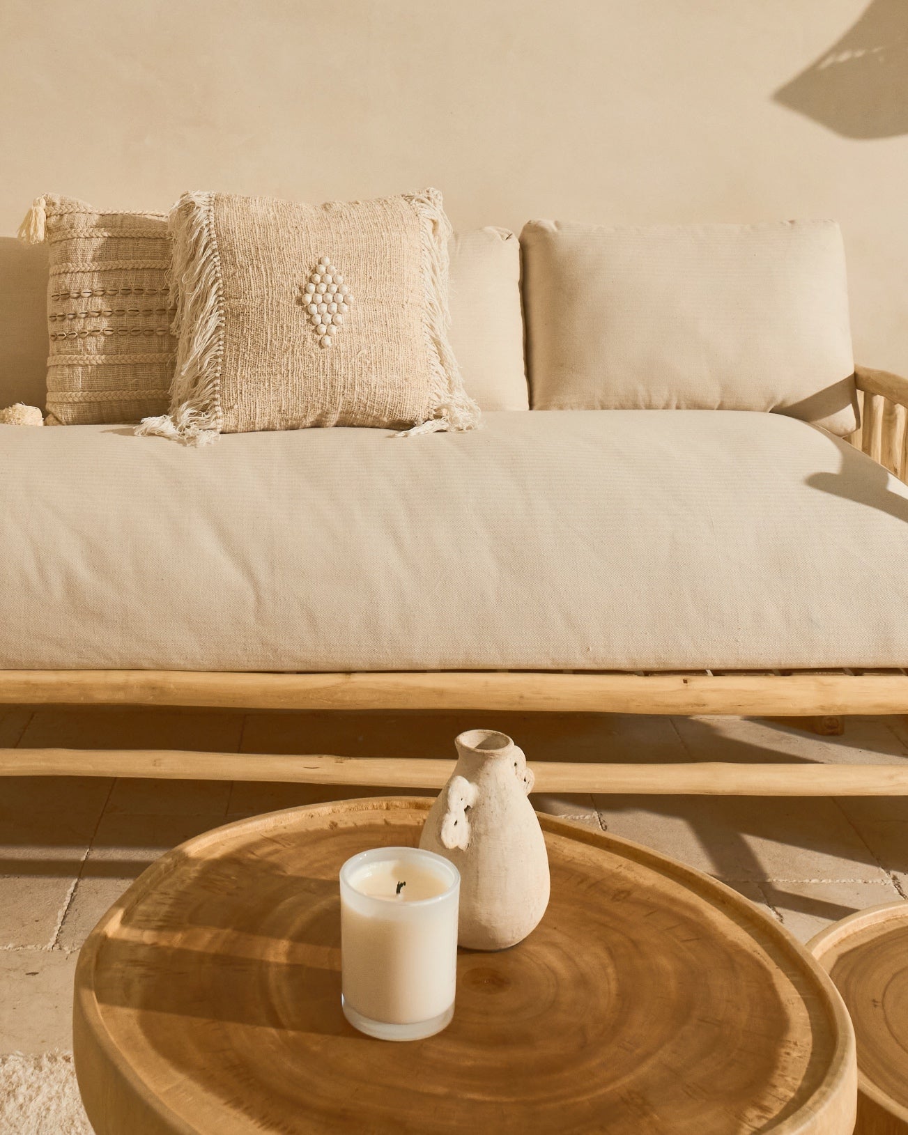 Lampu Suar Wood Round Tables - three sizes