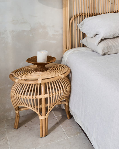 Balon Rounded Curve Design Rattan Side Table