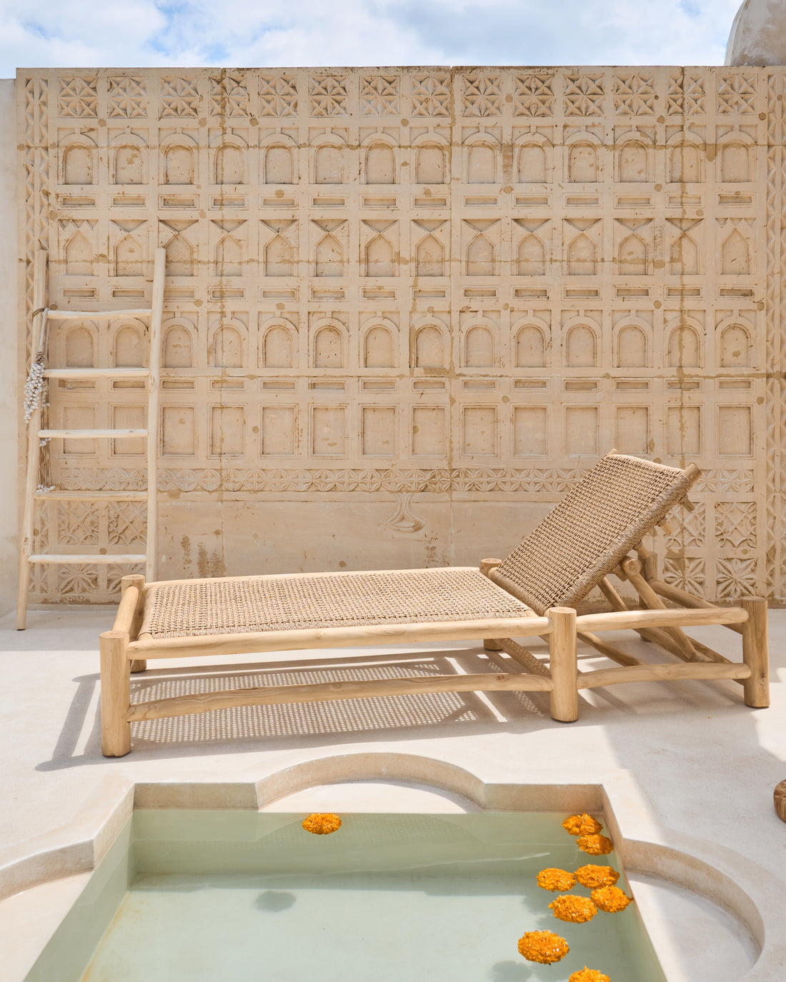 Matahari Outdoor Teak Branch Sun Lounger