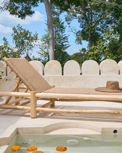 Matahari Outdoor Teak Branch Sun Lounger