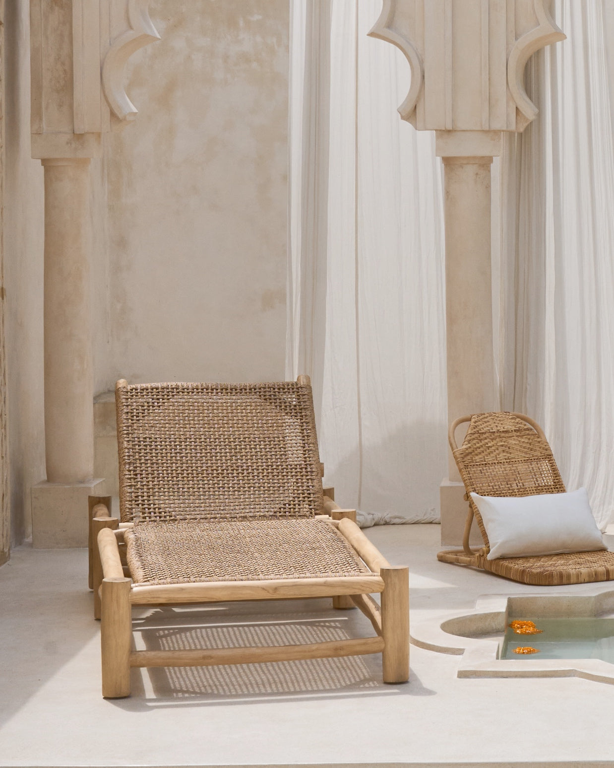 Matahari Outdoor Teak Branch Sun Lounger