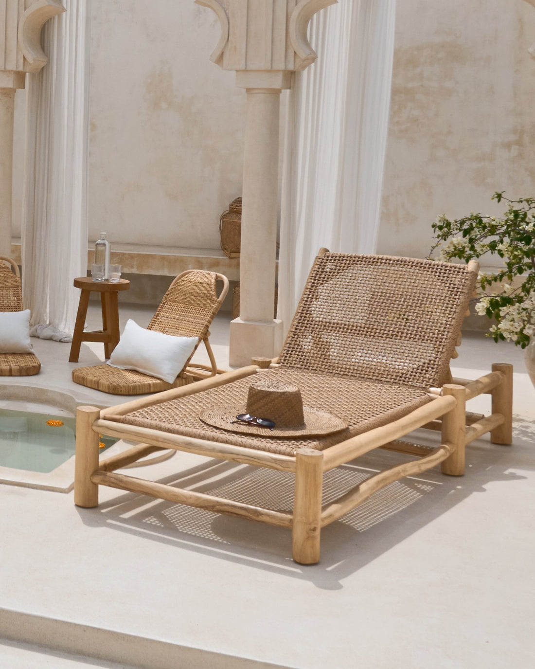 Matahari Outdoor Teak Branch Sun Lounger