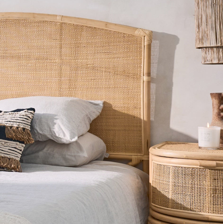 Meno Rattan Woven Sunshine Bedhead - King Size