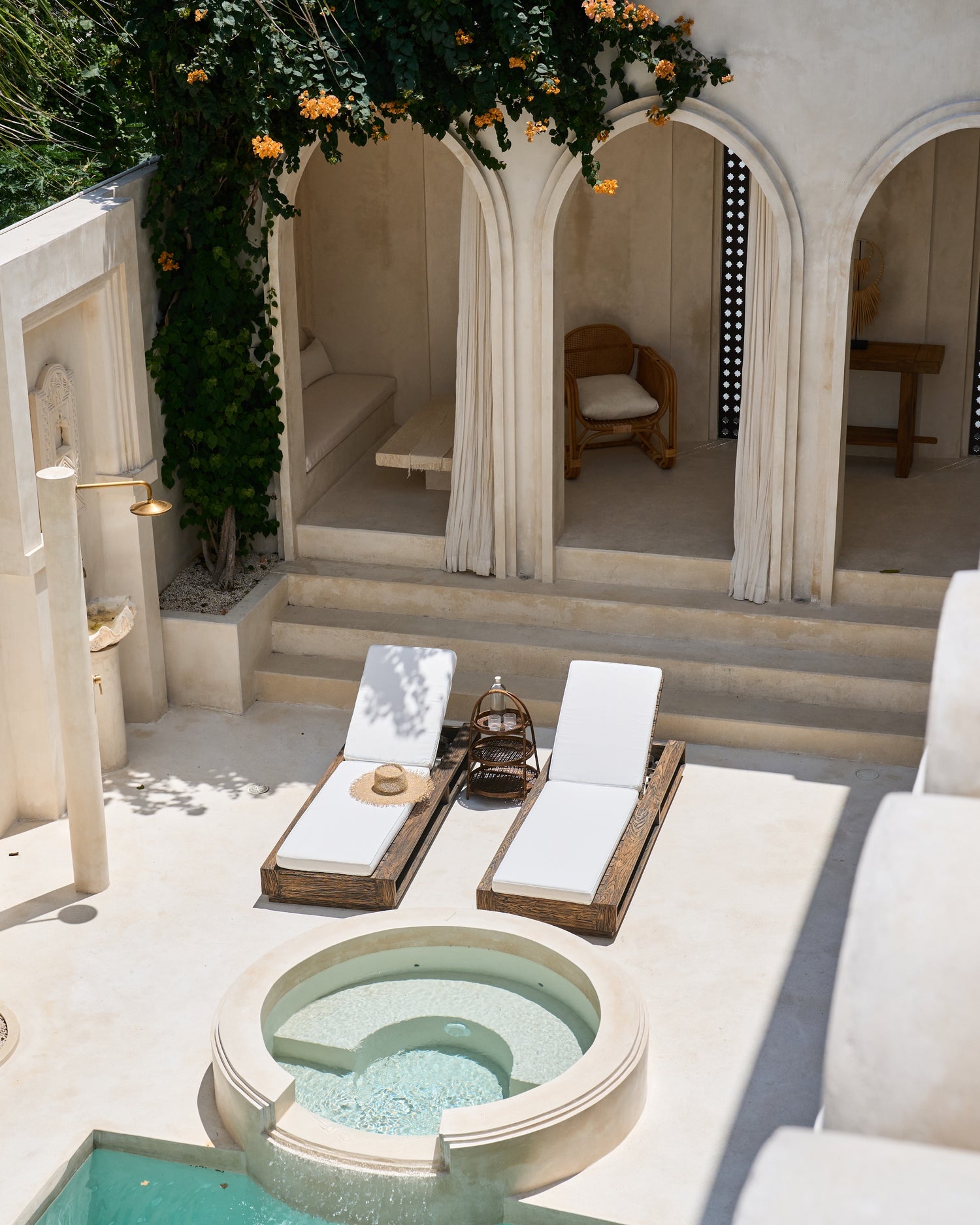 Panas Recycled Teak Outdoor Sun Lounger - BlackWash