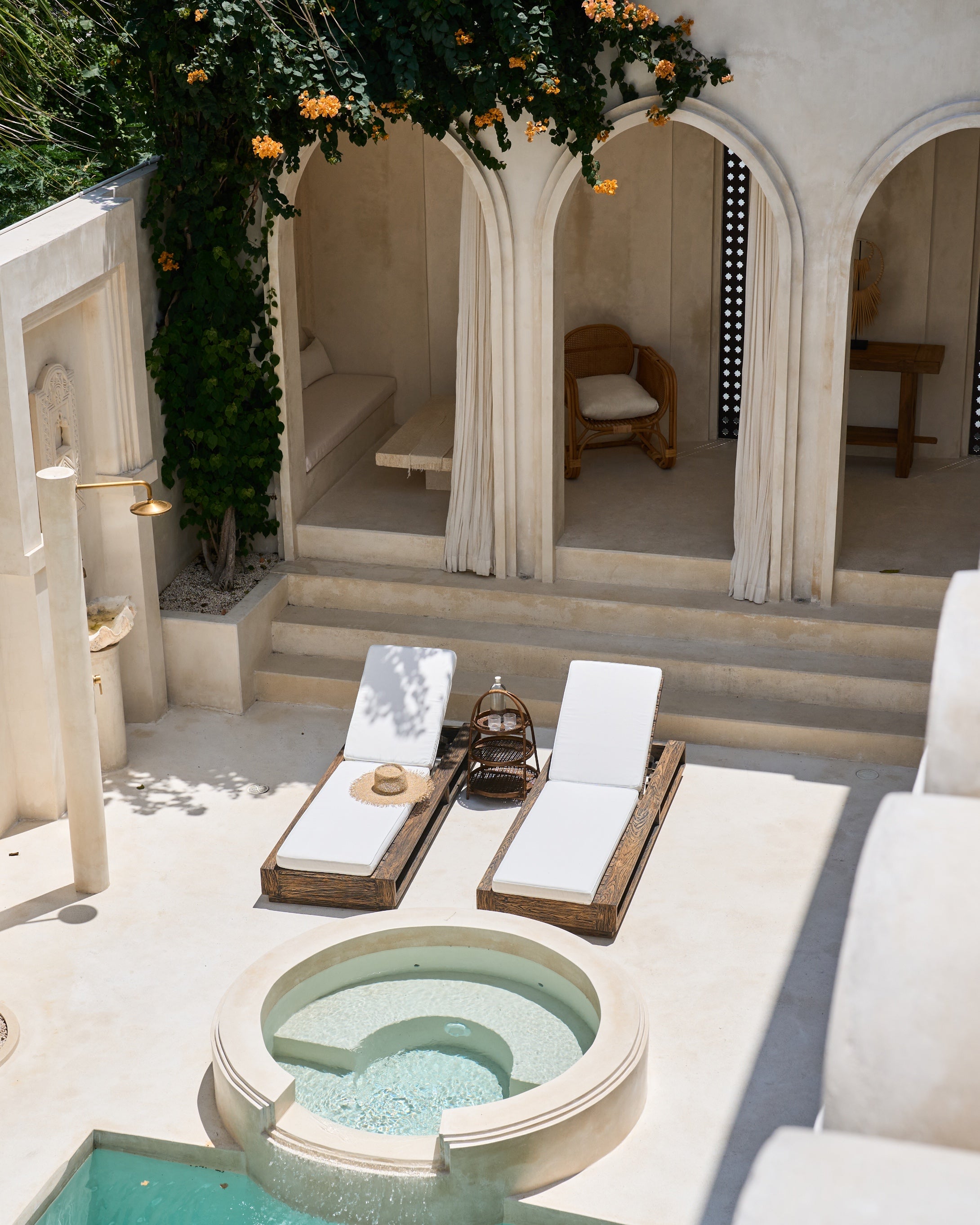 Panas Recycled Teak Outdoor Sun Lounger - BlackWash