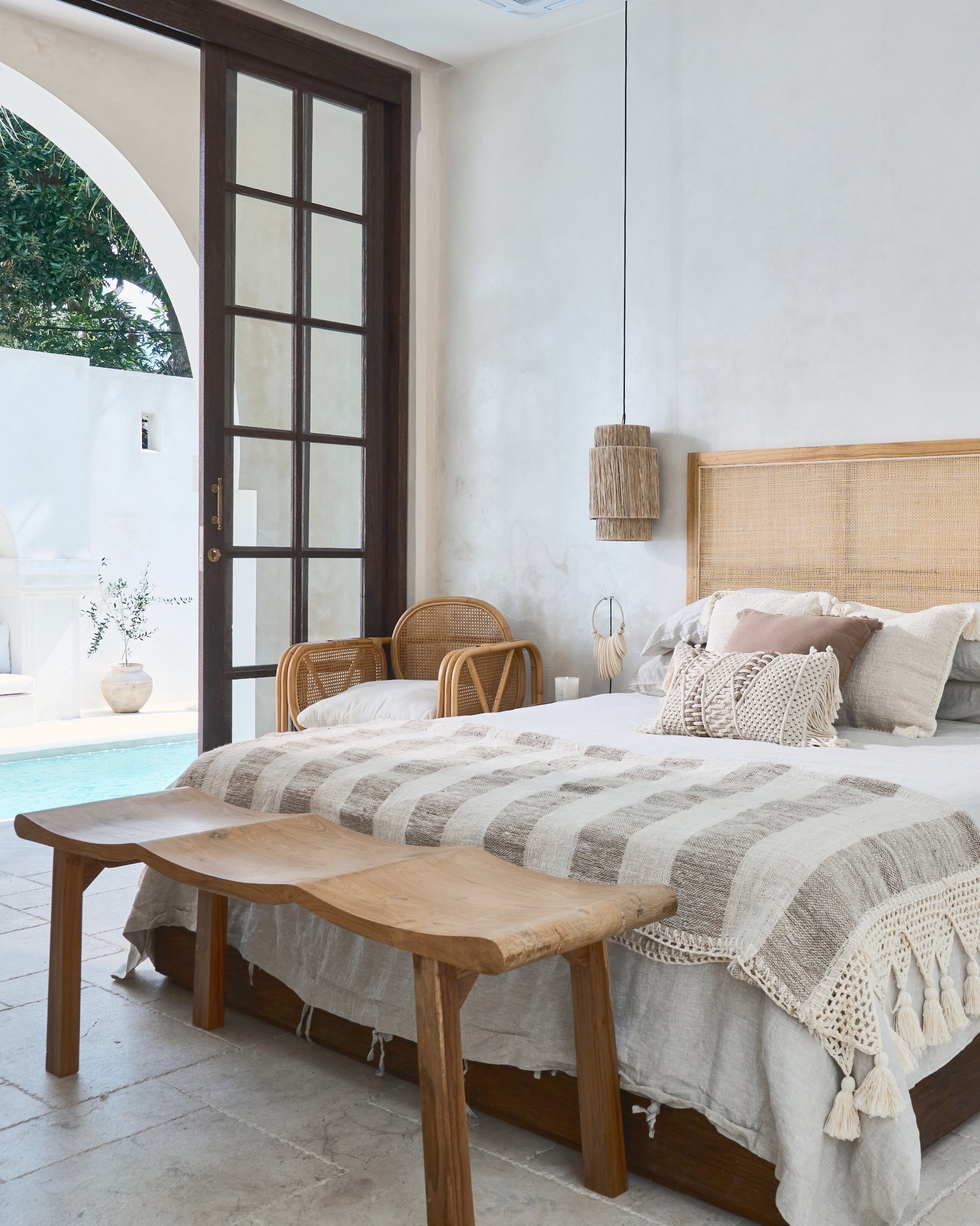 Ripple Tri Wave Teak Bench Seat