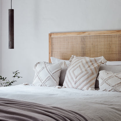 Penida Woven Rattan Mahogany Bedhead - King, Queen, Double