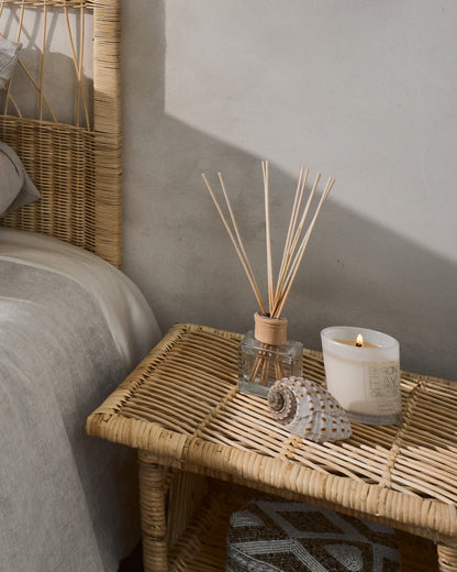 Berlian Design Cane Open Shelf Side Table