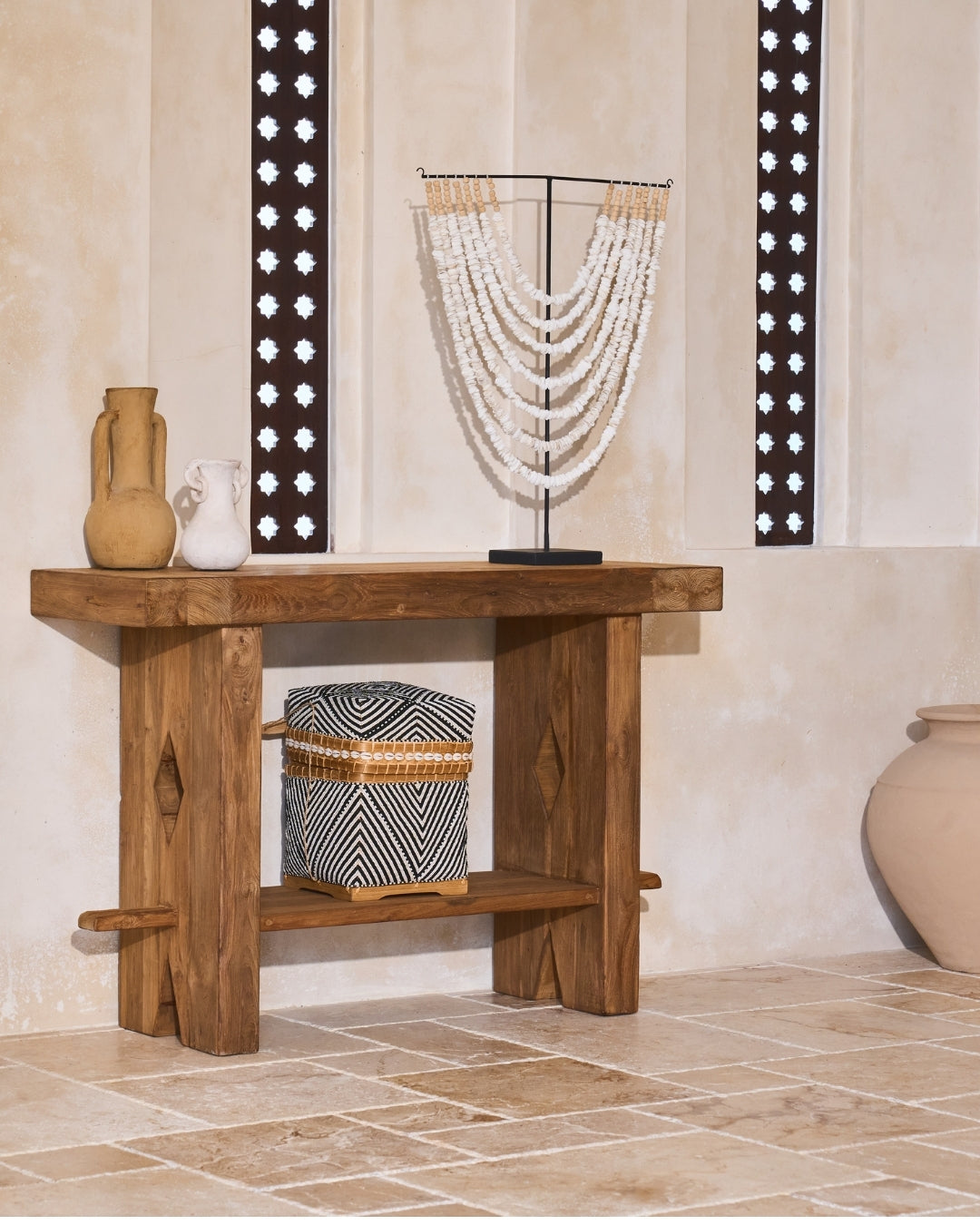 Teak Rustic Side Board Console | 120cm long