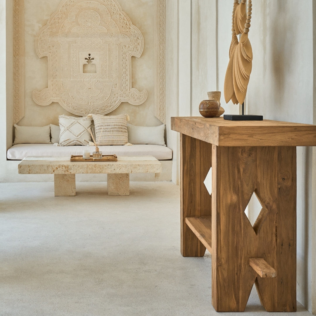 Teak Rustic Side Board Console | 120cm long