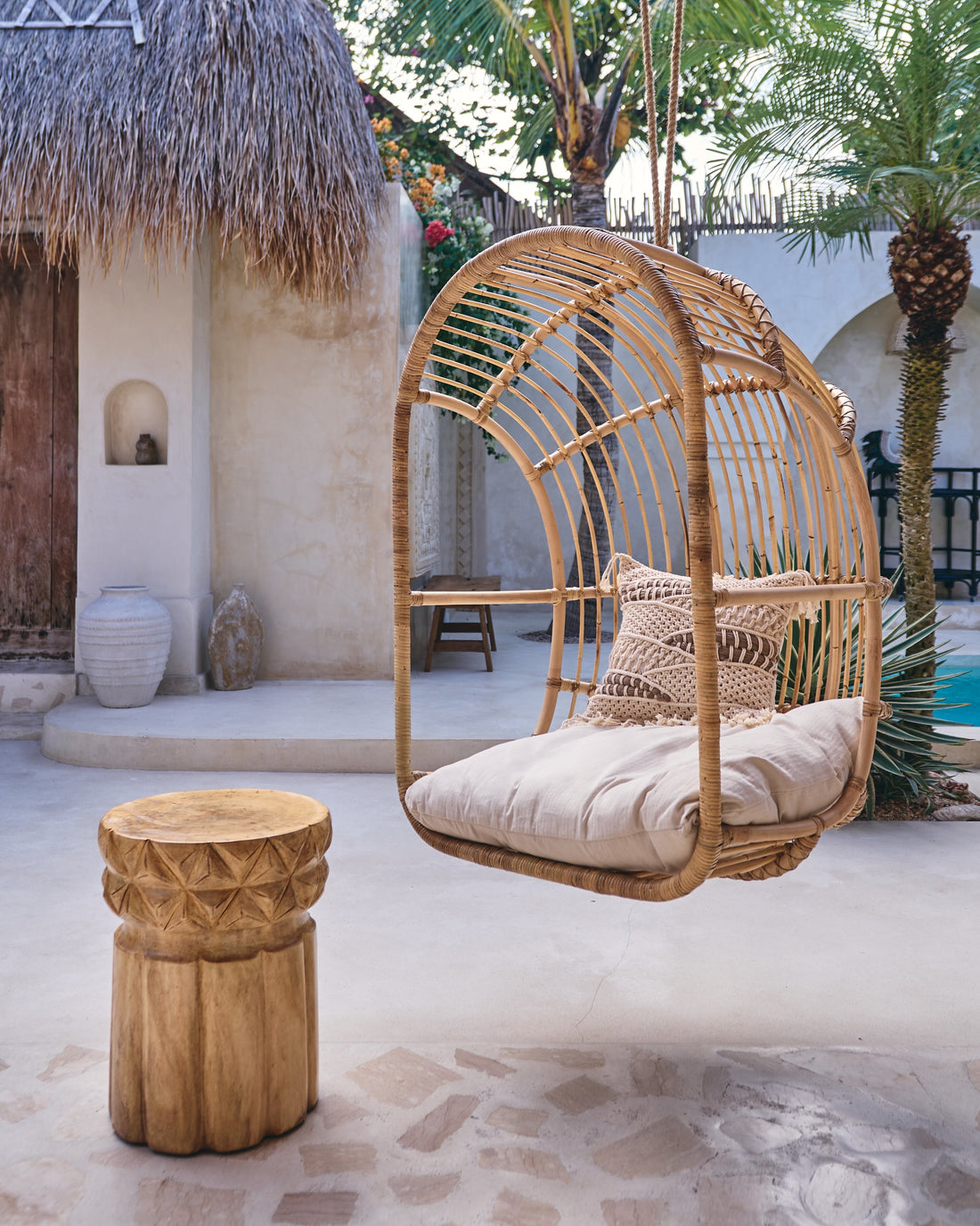 Suku Round Hanging Chair - Natural