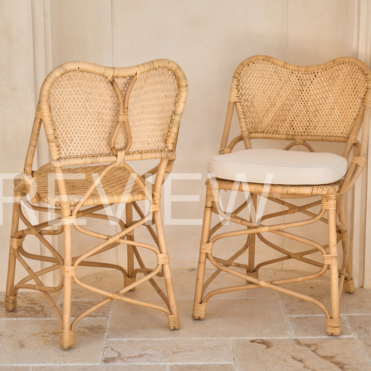 Sulawesi Rattan Dining Chairs  with seat cushion