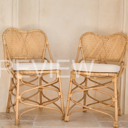 Sulawesi Rattan Dining Chairs  with seat cushion