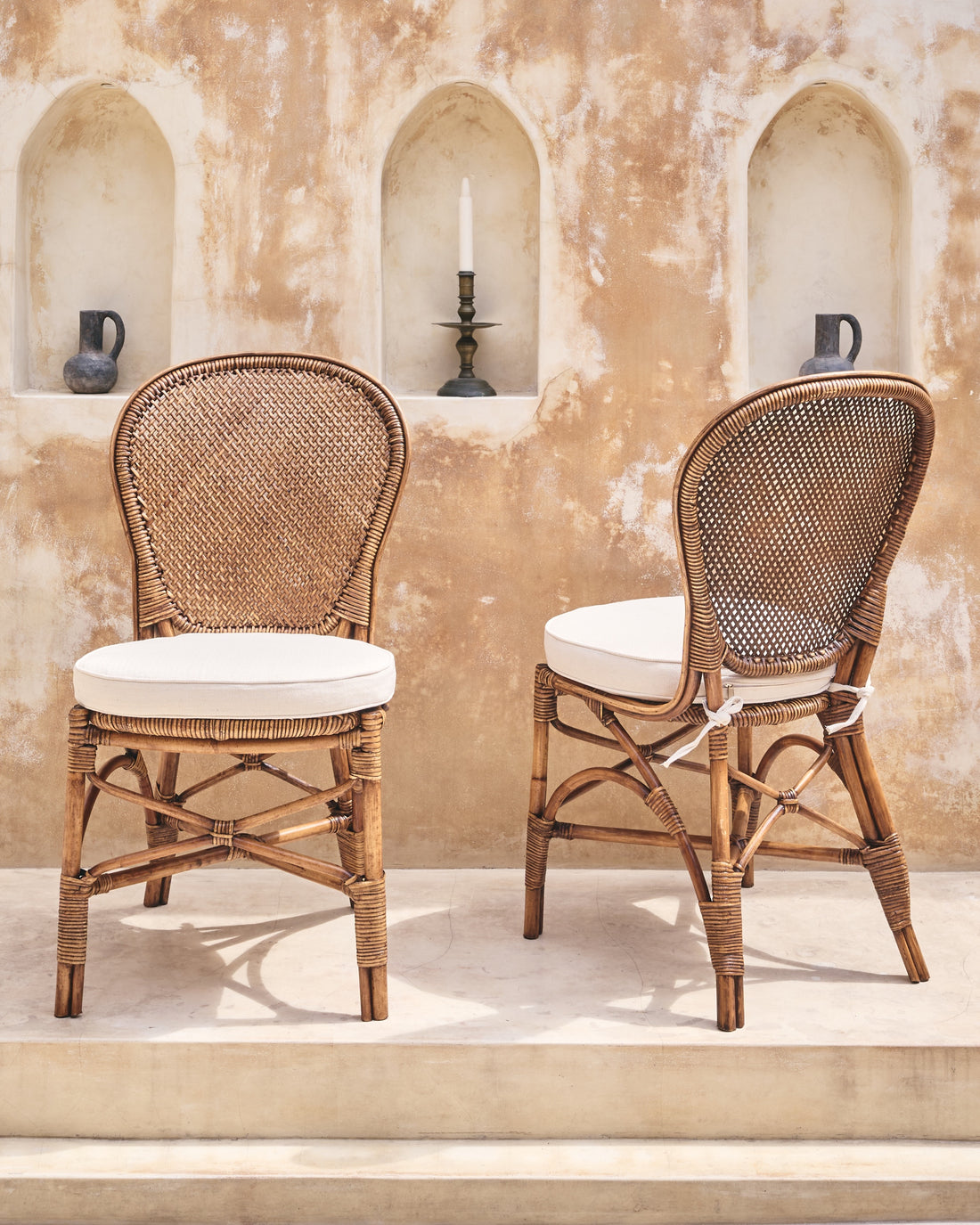 Sumatra Rattan Dining Chairs with seat cushion