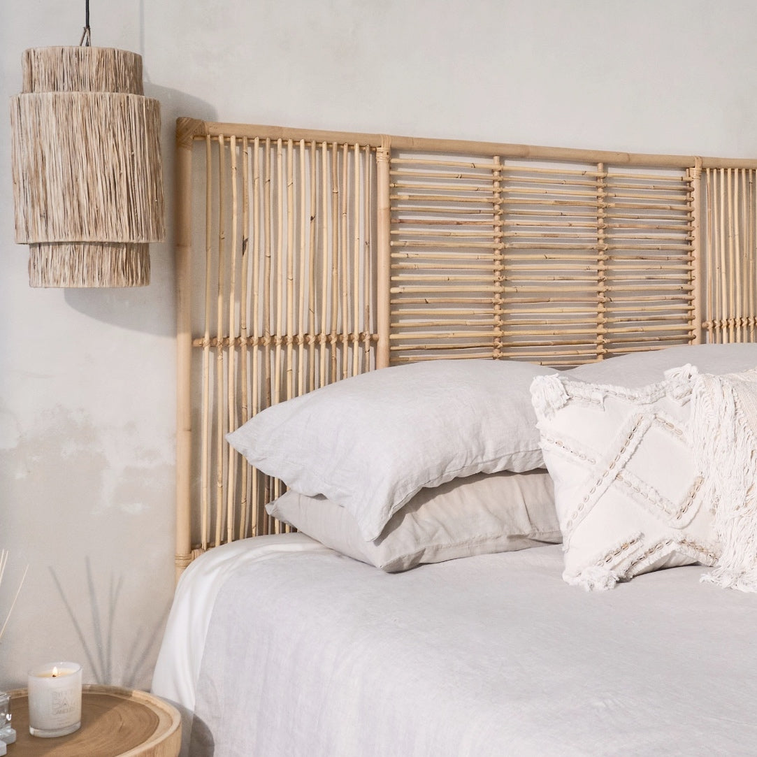 Sumba Rattan Panel Bedhead - King, Queen, Double