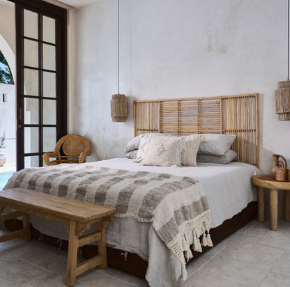 Sumba Rattan Panel Bedhead - King, Queen, Double