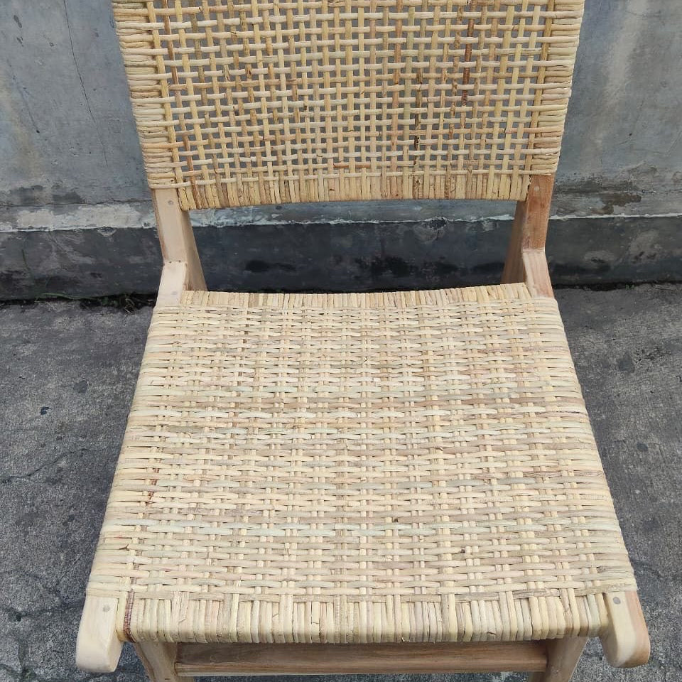 Sumbawa Teak and Rattan Woven Dining Chairs