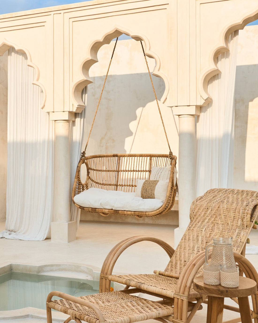 Teman Double Hanging Chair - Natural