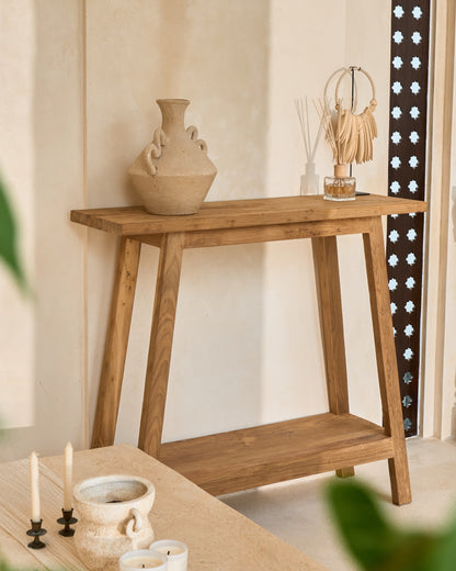Tanggi Tall Recycled Teak Console