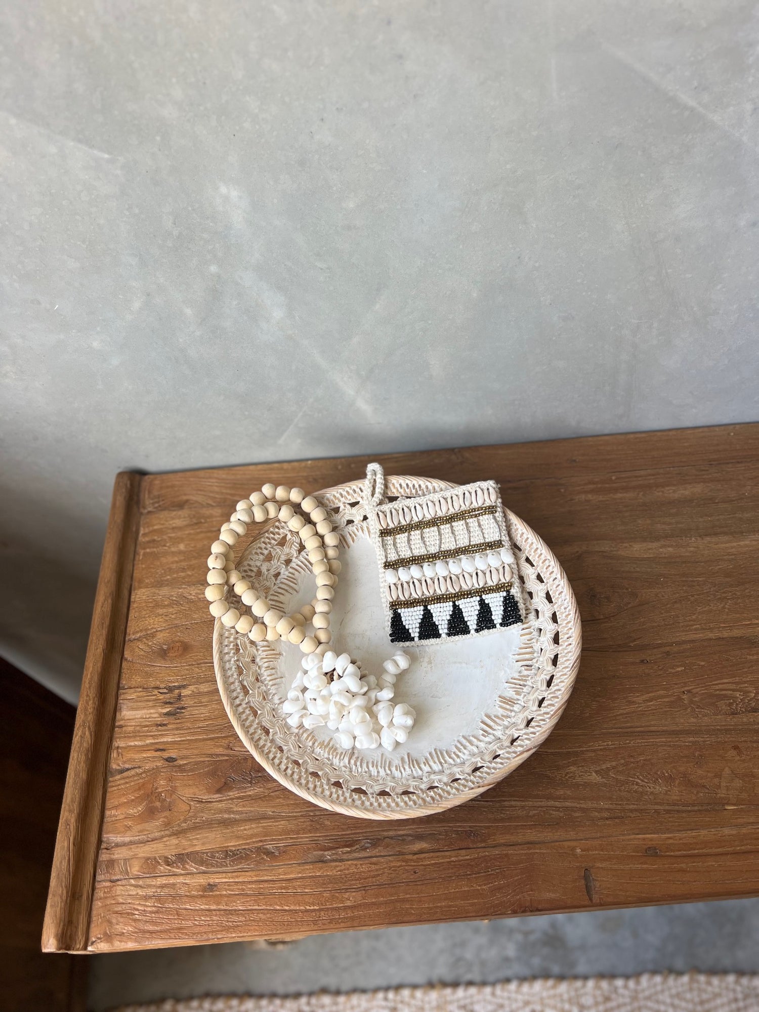 Embellished Hand-Beaded Shell Square Purses - Black, White M