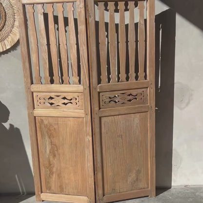 JIWA Tinggi Tall Vintage Original Teak Screen