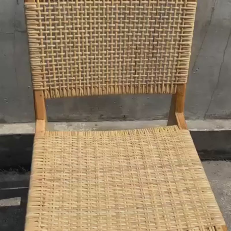 Sumbawa Teak and Rattan Woven Dining Chairs