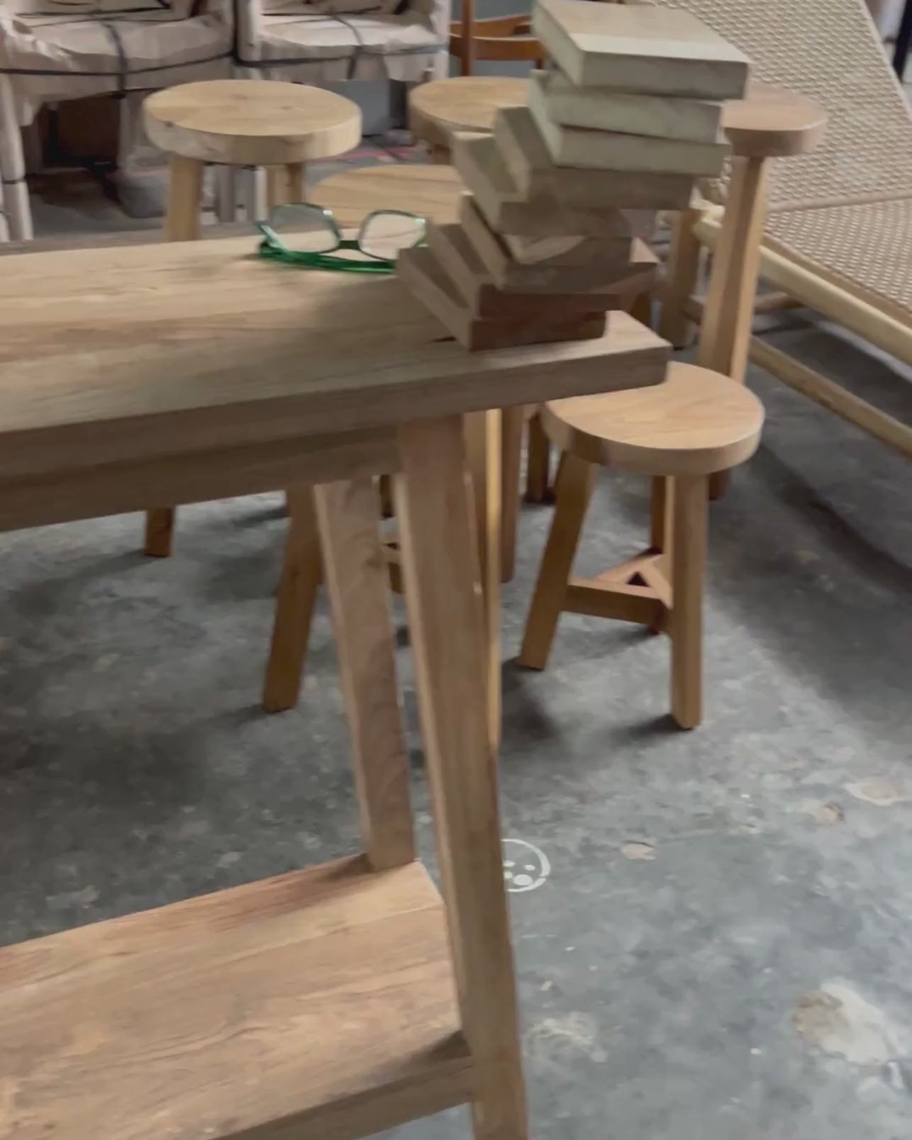 Tanggi Tall Recycled Teak Console